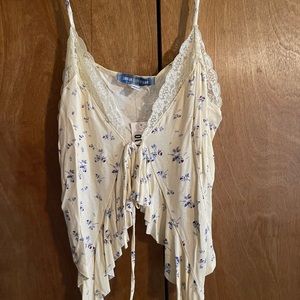 BNWT Urban Outfitters Cropped Floral Camisole Size L